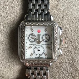 Michele Diamond face Deco watch